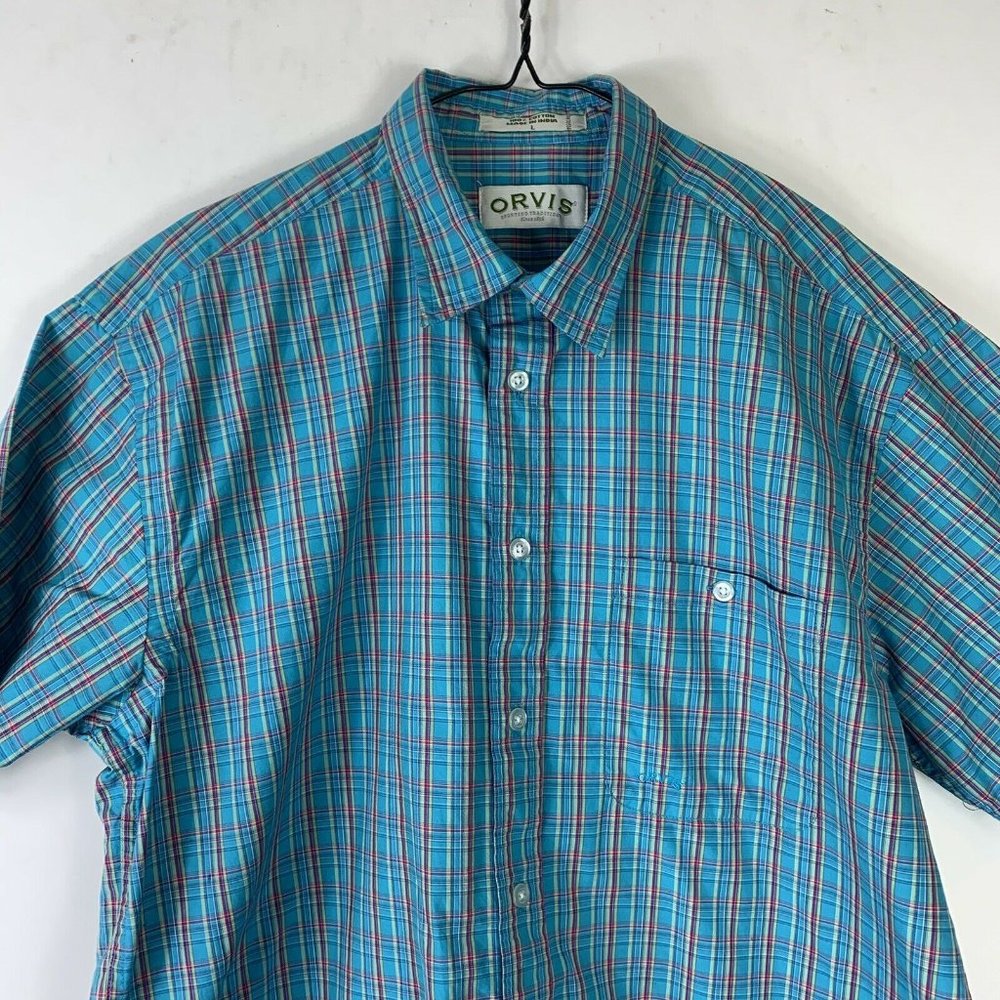Orvis Button Shirt Men Sz Large Plaid - Picture 4 of 4